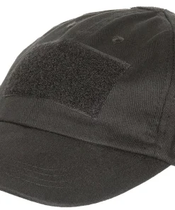 Einsatz-Cap,  mit Klett, schwarz