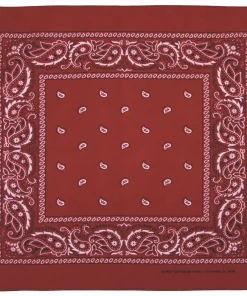 Bandana,  burgund-schwarz, ca. 55 x 55 cm,  Baumwolle