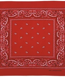Bandana,  rot-weiß, ca. 55 x 55 cm,  Baumwolle